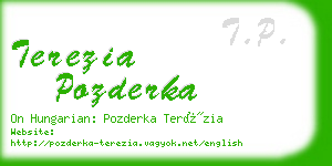 terezia pozderka business card